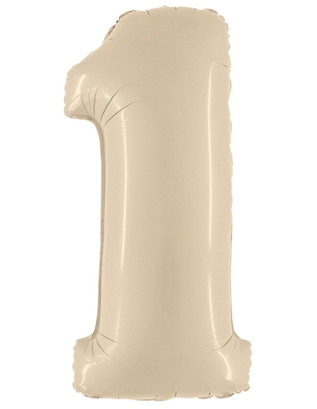 Globo Numero 1 Satin Crema 66cm