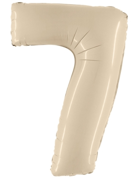 Globo Numero 7 Satin Crema 66cm