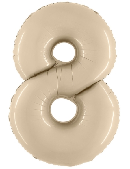Globo Numero 8 Satin Crema 66cm
