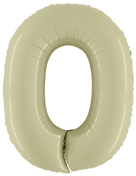 Globo Numero 0 Satin Verde Oliva 66cm