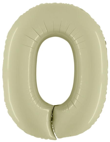 Globo Numero 0 Satin Verde Oliva 66cm