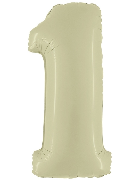 Globo Numero 1 Satin Verde Oliva 66cm