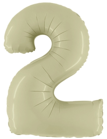 Globo Numero 2 Satin Verde Oliva 66cm
