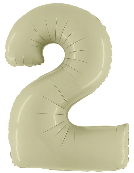 Globo Numero 2 Satin Verde Oliva 66cm