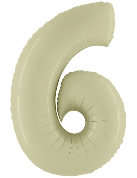 Globo Numero 6 Satin Verde Oliva 66cm