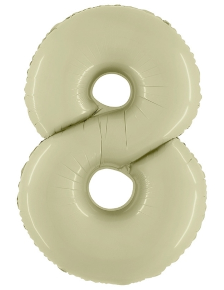 Globo Numero 8 Satin Verde Oliva 66cm