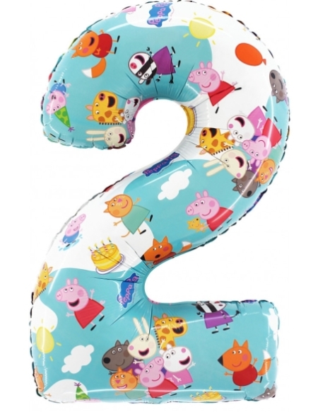 Globo Numero 2 Peppa Pig 66cm
