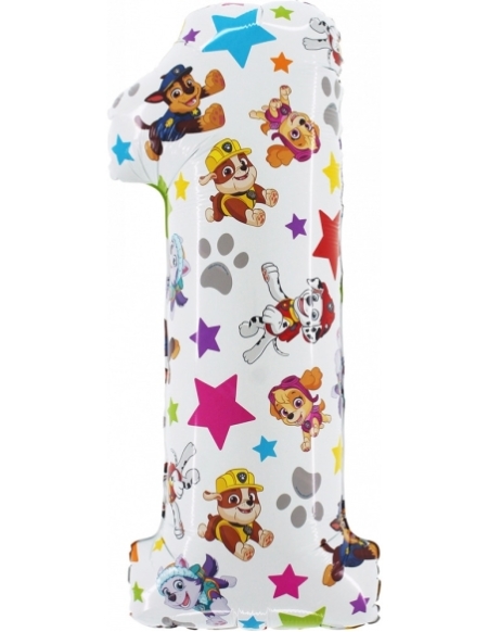 Globo Numero 1 Patrulla Canina 66cm