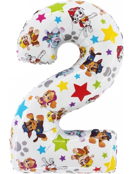 Globo Numero 2 Patrulla Canina 66cm