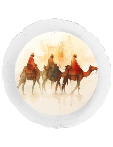 Globos Reyes Magos Camellos Redondo 78cm