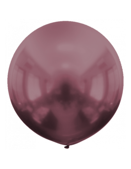 Globo Titanium Chrome Redondo 60cm Granate