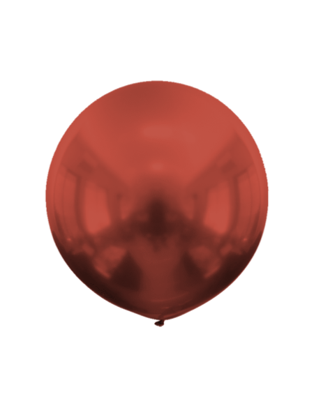 Globo Titanium Chrome Redondo 60cm Rojo Oscuro