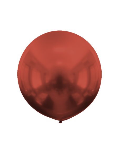 Globo Titanium Chrome Redondo 60cm Rojo Oscuro