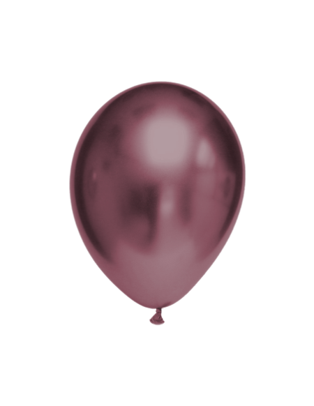 Globo Titanium Chrome Redondo 30cm Granate