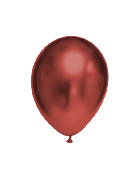 Globo Titanium Chrome Redondo 30cm Rojo Oscuro