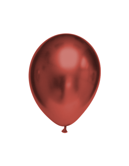 Globo Titanium Chrome Redondo 30cm Rojo Oscuro