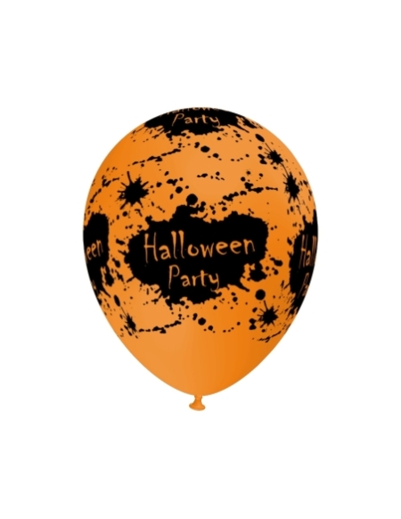 Globos Halloween Party Latex Redondos 30cm Naranja