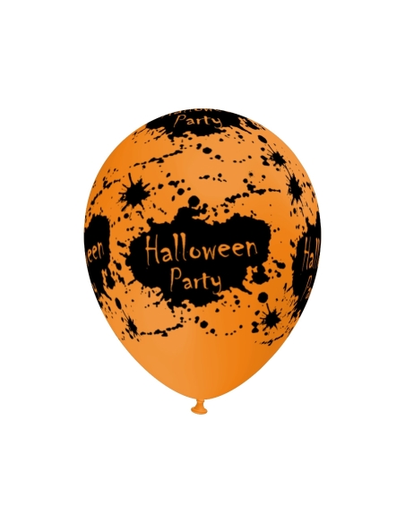 Globos Halloween Party Latex Redondos 30cm Naranja