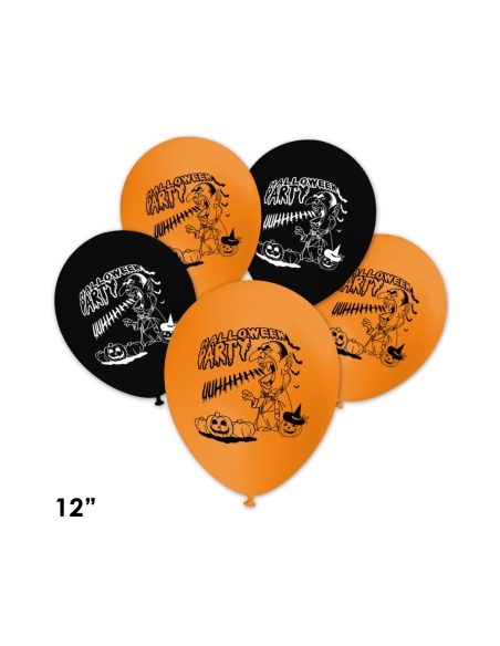 Globos Happy Halloween Dracula Latex Redondos 30cm Surtidos