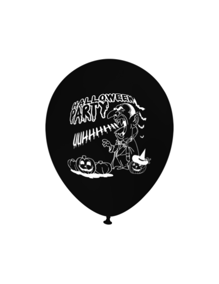 Globos Happy Halloween Dracula Latex Redondos 30cm Surtidos