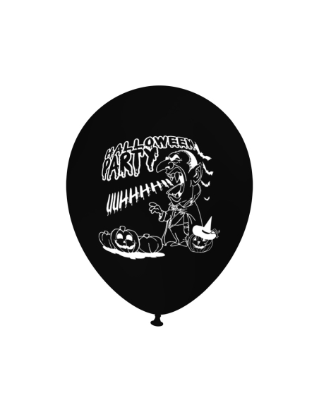 Globos Happy Halloween Dracula Latex Redondos 30cm Surtidos