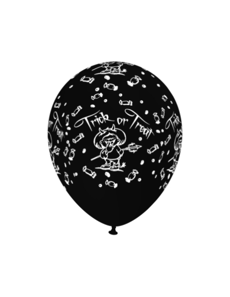 Globos Trick or Treat Latex Redondos 30cm Surtidos