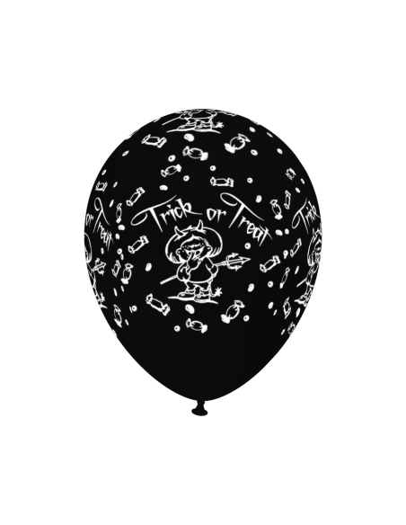 Globos Trick or Treat Latex Redondos 30cm Surtidos