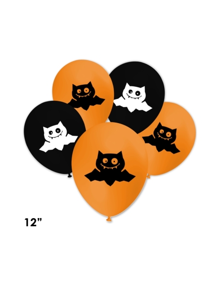 Globos Murcileago Halloween Latex Redondos 30cm Surtidos