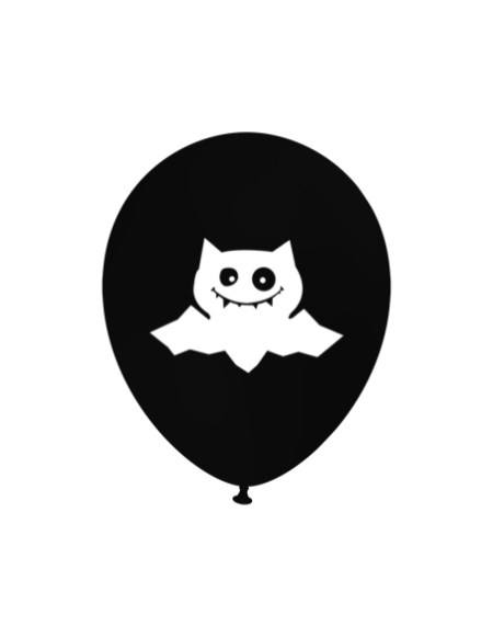 Globos Murcileago Halloween Latex Redondos 30cm Surtidos