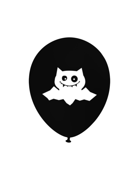 Globos Murcileago Halloween Latex Redondos 30cm Surtidos