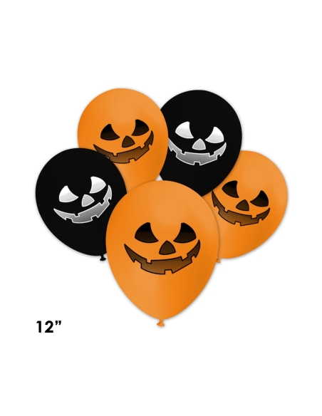 Globos Calabazas Halloween Latex Redondos 30cm Surtidos