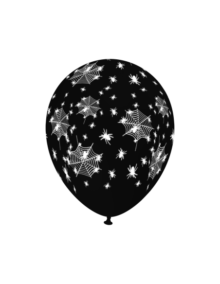 Globos Arañas y Telarañas Latex Redondos 30cm Surtidos