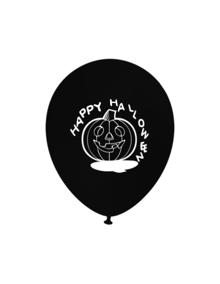 Globos Happy Halloween Calabaza Latex Redondos 30cm Surtidos