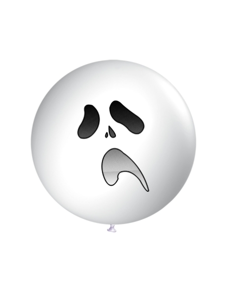 Globos Calabazas Halloween Latex Redondos 100cm Blanco