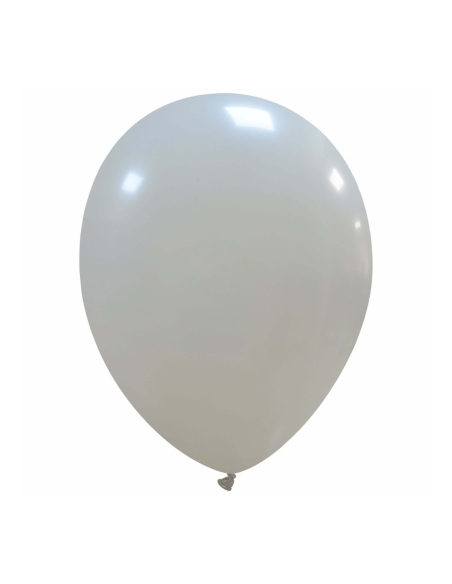 Globos Latex Redondos 35cm Pastel Plata PL70
