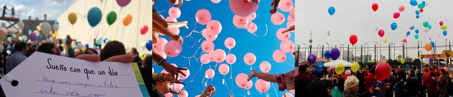 Suelta de Globos Biodegradables con Lazos. Servicio en Toda España