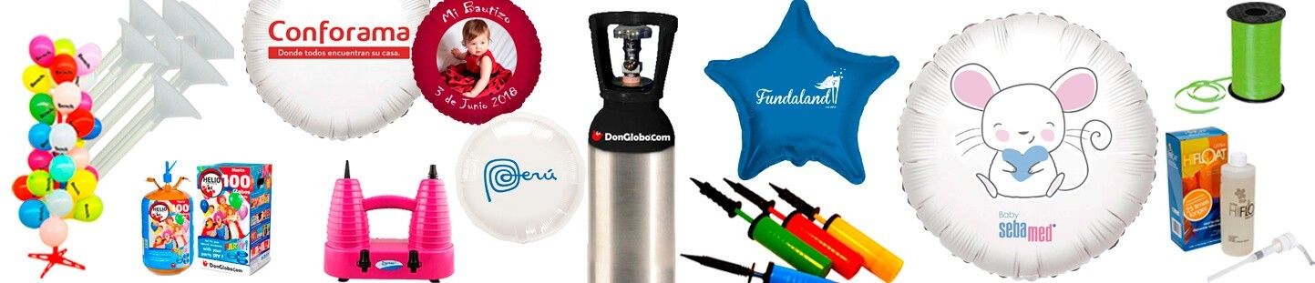 Packs Ahorro de Globos Personalizados de Foil con Varillas y Helio