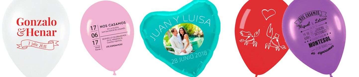 Globos Personalizados para Bodas. Invitaciones de Boda con Globos