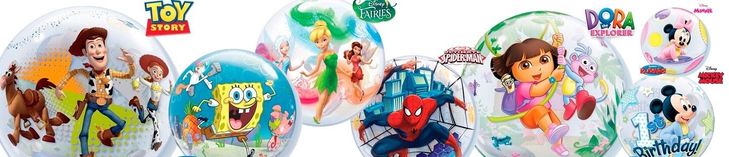 Globos Bubble o Burbujas con Licencias Disney de Qualatex