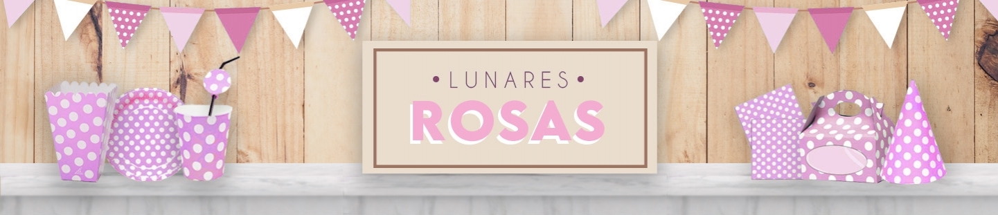 Decoración Fiestas y Cumpleaños Lunares Rosas