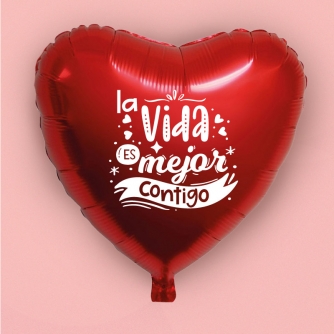 decoracion con globos para san valentin