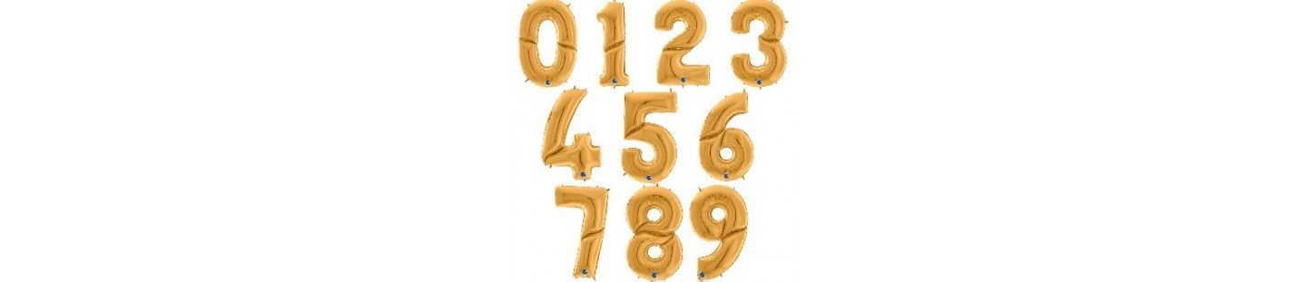 Globos de Helio Numeros 168cm para Decoración de Cumpleaños y Fiestas