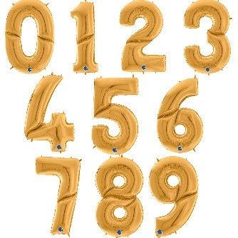 Globos de Helio Numero 1 de 100cm Oro Gigante Foil Poliamida G021G