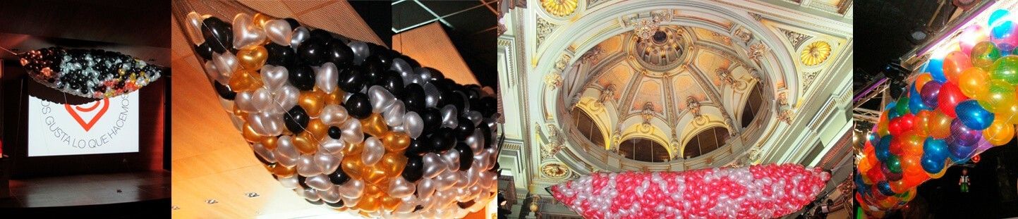 Caidas y Lluvias de Globos al Mejor Precio. Servicio en Toda España