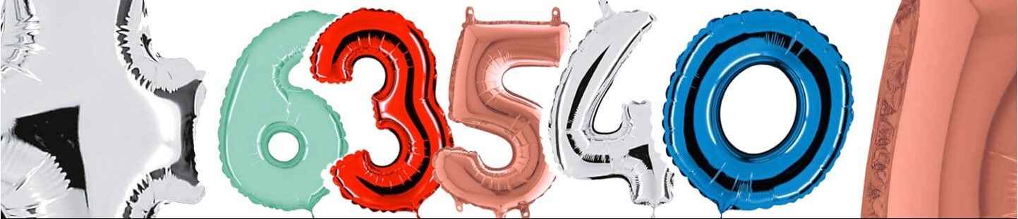 Globos Numeros 36cm para Decoración de Cumpleaños y Fiestas