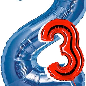 Globos Numeros 36cm Foil