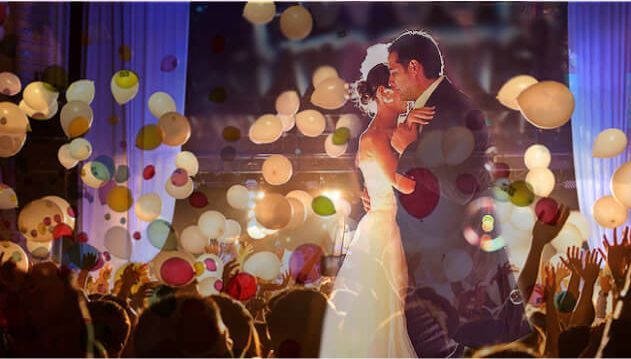Caidas de globos para bodas