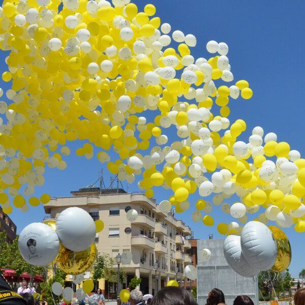 suelta de globos comunión Jaime