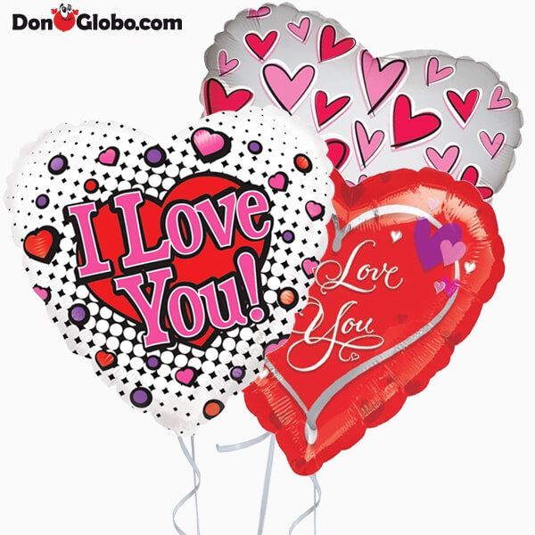 Globos foil estandar para San Valentín