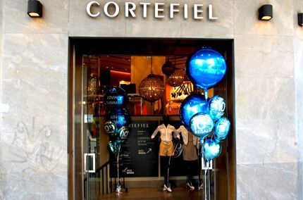 Decoración con globos Corte Fiel